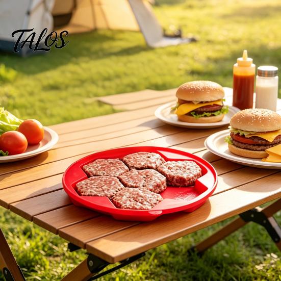 Versatile Baking Equipment 8 Cavity Silicone Hamburger Patty Maker, Burger Press Mold, Food‑Grade Non‑Stick Ground Beef Reusable Food Grade