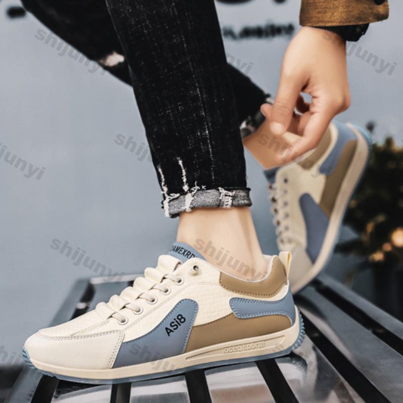 Fashion Men's Platform Sports Shoes Spring Autumn New Slip-on Fashion Anti-slip Running Shoes Soft Soled Wear-resistant Casual Sneakers