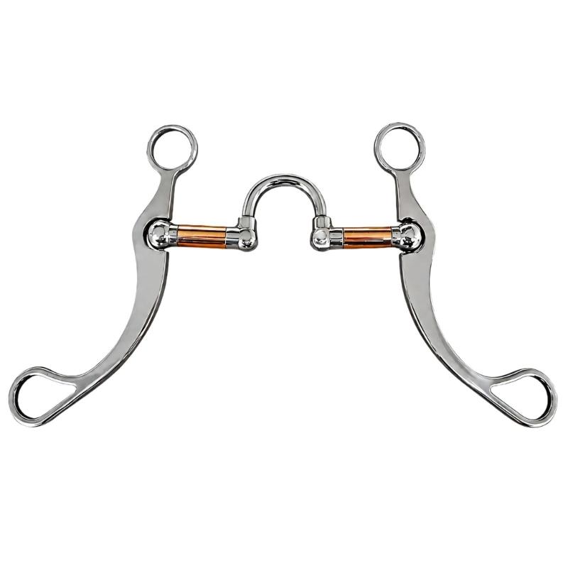 Stainless Steel Western Horse Bit with Metal Bridle Hardware for Horse Training, Daily Horse Use, and Routine Stable Work, Single Piece Bridle Bit