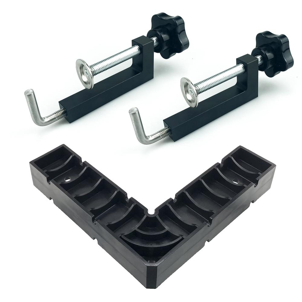 New Woodworking Right Angle Clip Photo Frame Punching Fixing Jig Set 90 Degree Quick Positioning Woodworking Installation Tools