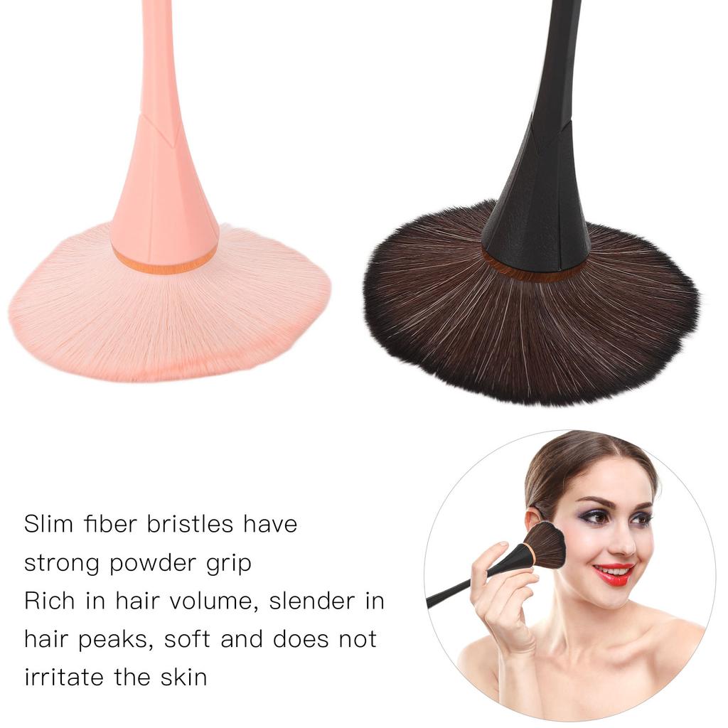 2 Pcs Makeup Brushes Set Accurate Coloring Smudge 3D Soft Rich Slender Bristles Loose Powder Blush Large Makeup Brush