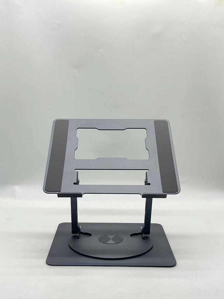 Aluminum Alloy Rotating Laptop Stand with Heat Dissipation, Folding and Height Adjustable.