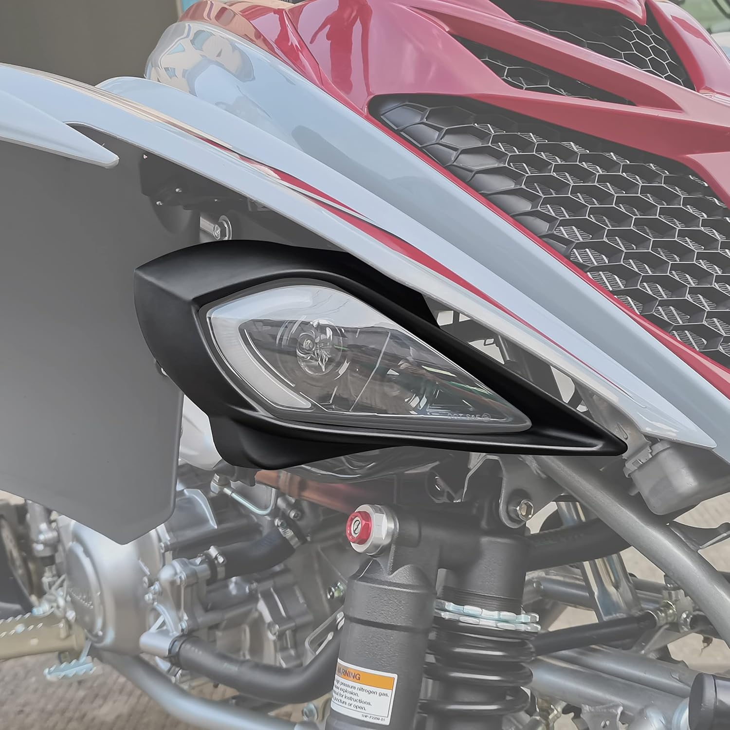 

SAUTVS Left & Right Headlight Covers for Raptor 700, Head Lamps Light Cover Trim Bezel for Yamaha YFZ 450 YFZ450R YFZ450X Wolverine 450 350 250 350