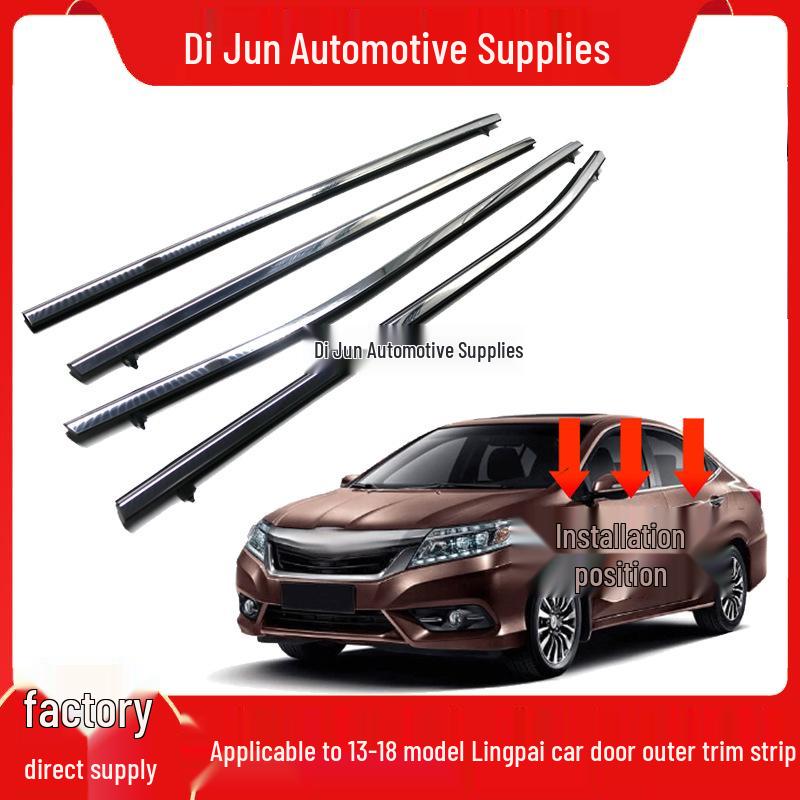 Compatible with 2013-18 Honda Lingpai Door Glass Weatherstrip Seal Right Front Door