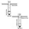 2Pieces High Strength Tap Wrench Set Adjustable Size 3-12mm Long Lifes Steel Suitable For Mechanical And Household Tasks