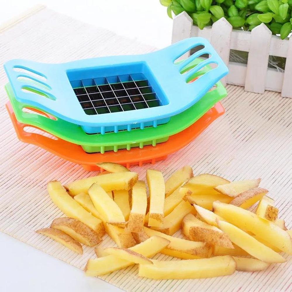 

Stainless Steel Vegetable Potato Slicer Cutter Chopper Chips Making Tool Potato Cutting Fries Tool Kitchen Accessories Gadgets