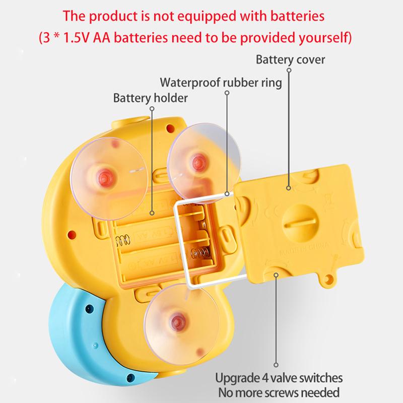 Nuovo Paperotto Carino Giocattolo Elettrico da Bagno per Doccia per Bambini Gioco Interattivo con Spruzzo d'Acqua Giocattoli Sensoriali Divertimento per il Bagnetto Regalo per Bambini Piccoli