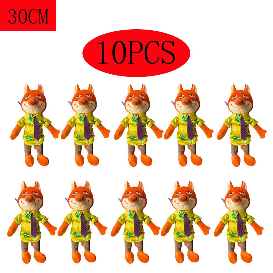 ***High Quality  Nick Wilde Judy Hopps Plushies Stuffed Anime Fox Rabbit Plush Toy Lovely Children's Room Decor Xmas Gifts