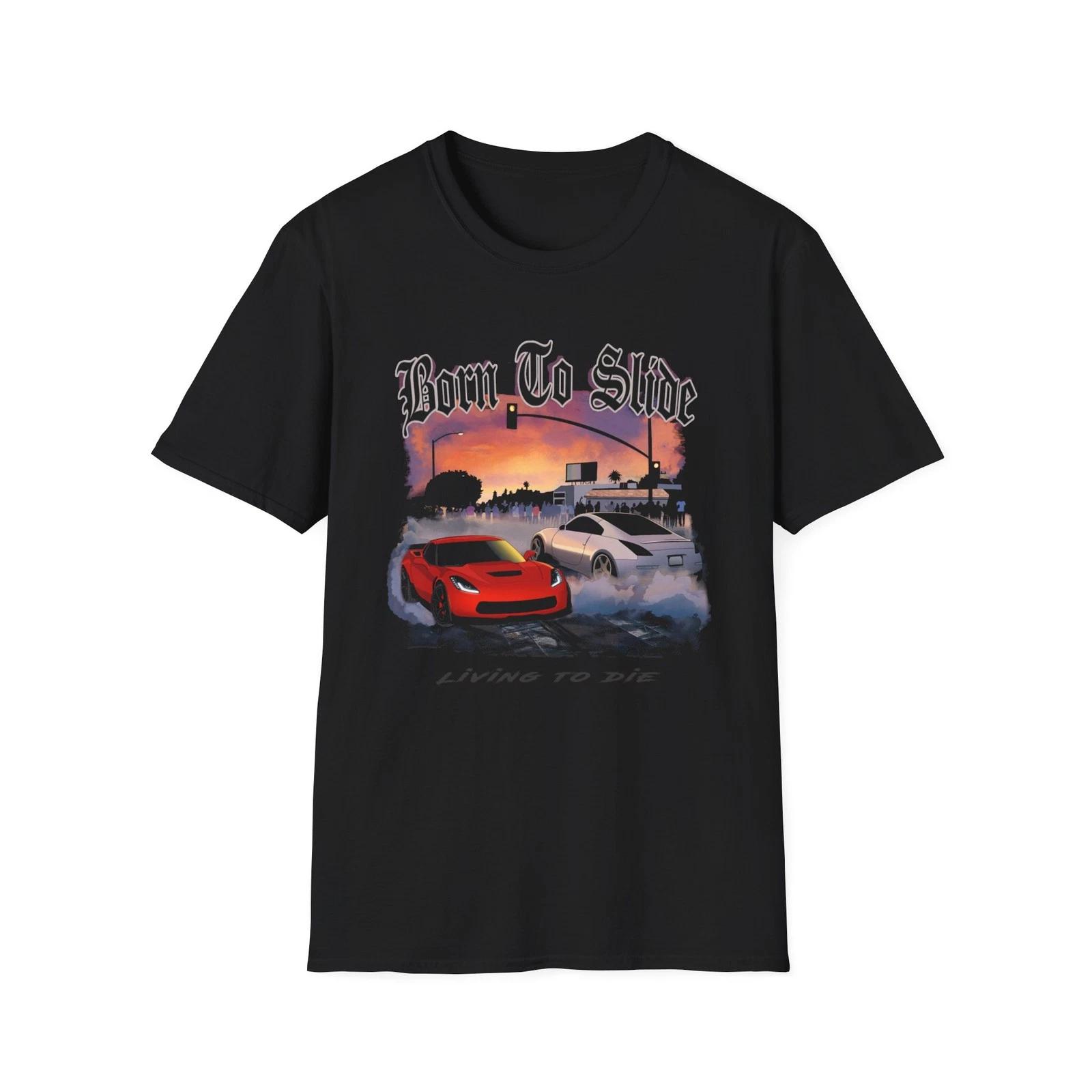 Corvette 350Z Street Legal Donut Pit Car T-Shirt | Automotive Street Art Tee 4XL