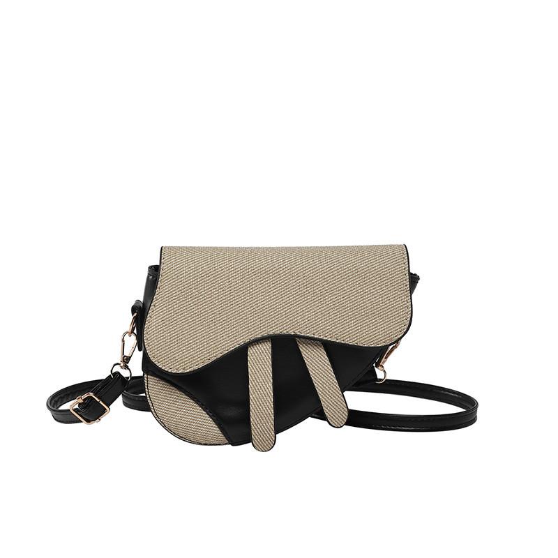 Childrens Fashion Mini Pu Saddle Bag With Stitching For Daily Outings