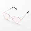 Korean Style Retro Peach Heart Sunglasses with Ocean Lens - Unisex Fashionable Heart-Shaped Eyewear