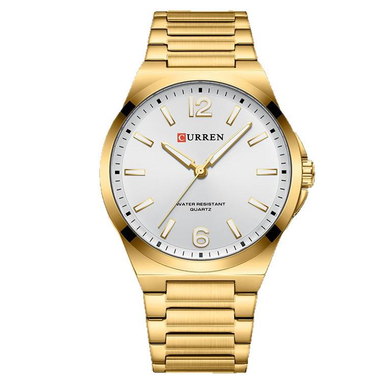 CURREN 8493 Men's Waterproof Stainless Steel Casual Quartz Business Wristwatch