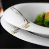 Weiße Keramik Suppenschüssel Speiseteller Fruchtteller Salatschüsseln Nudelschüsseln Dessertschüssel Snackschale Dim Sum Schale Sashimi Teller