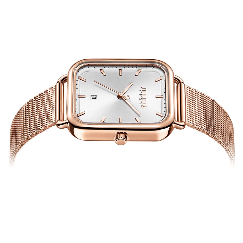 Jyullieoseu Ja-1297 Clean Dial Slim Square Women'S Metal Watch