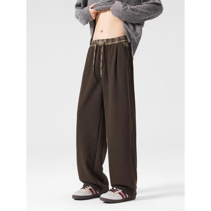 Men's New Warm Wide-Leg Wool Knit Sweatpants - Thick, Versatile, High-Street Casual Pants