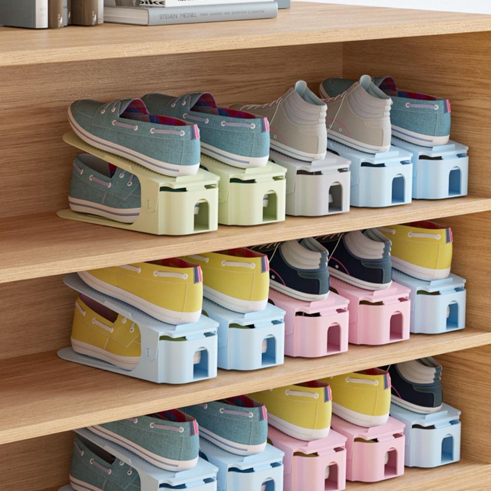Double Layer Shoe Slots Organizer Adjustable Shoe Stacker High Quality Shoe Rack