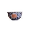 Hongyue Ceramics Antique Blue And White Large Capacity Master Cup Kung Fu Tea Set National Style Baoxiang Chrysanthemum Drink Tea Taste Tea Cup Gift