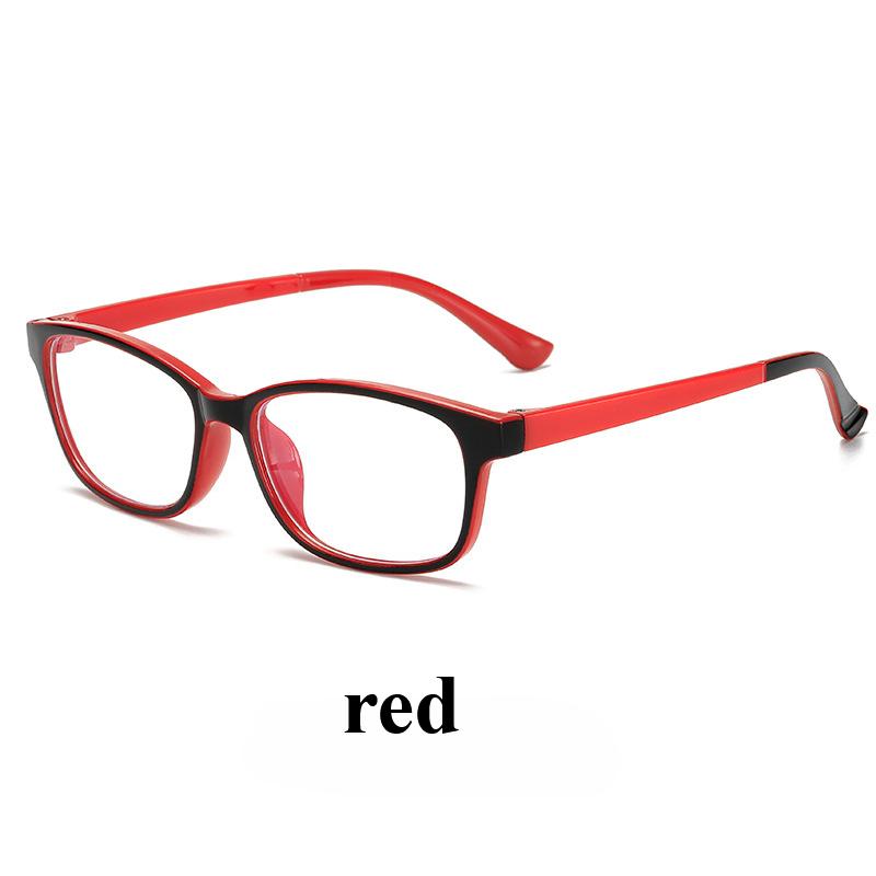 

Fashion Finished Glasses Men Women Square Prescription Short Sight Eyeglasses Students Large Frame Flat Mirror красный