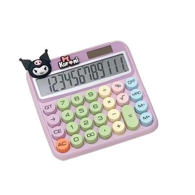 Cute Calculator with a Large LCD Stylish Round and an Ergonomic Design for Easy Perfect for the or School 12-digit Solar-powered, Battery-operated