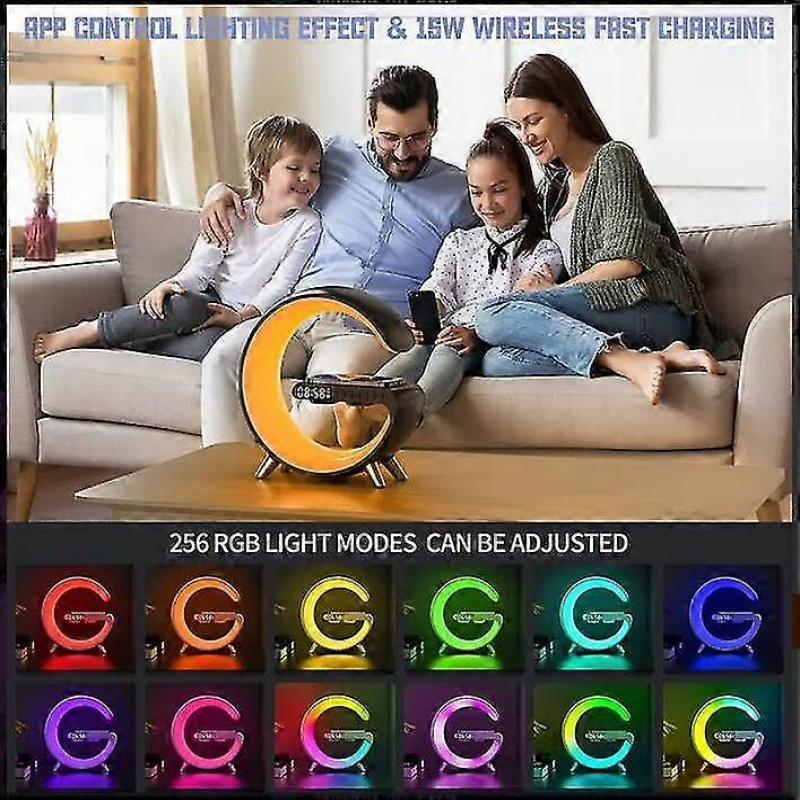 Rhythm Rgb Light Bar Smart Light Led Night Lights Sunrise Wake-up Lamp Polars Lamps Alarm Clock App Control Intelligent Atmosphere Bluetooths Speaker