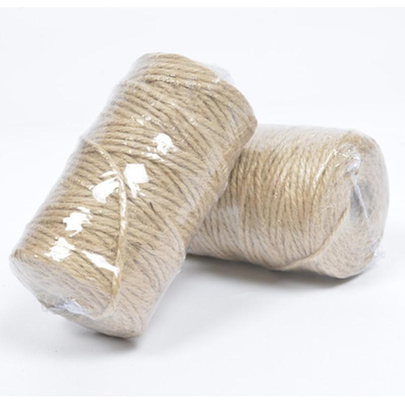 2mm 100m/roll Cotton String Natural Twisted Cord Crafts Wire Macrame Crochet DIY Home Decorations