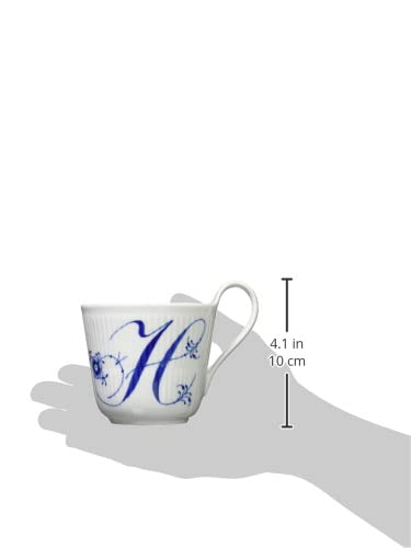[Officially Imported] Royal Copenhagen Blue Fluted Plain High-Handle Mug, 330ml, "H," Wedding Gift, 1017155