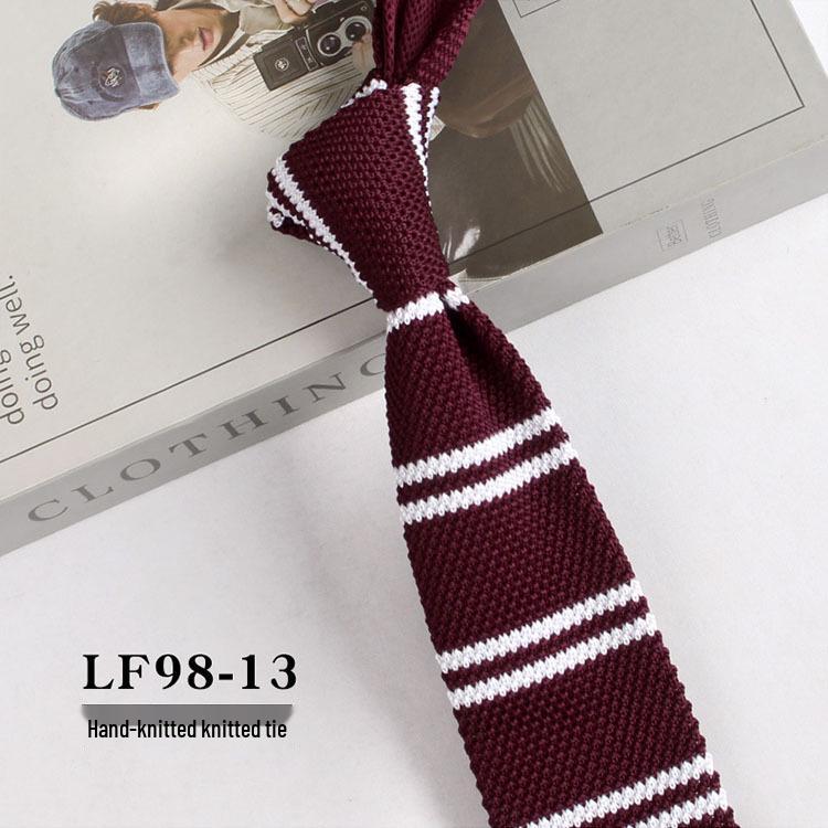 Stylish British Casual Slim Fit Knit Wool Tie, Unisex, 6cm Width.