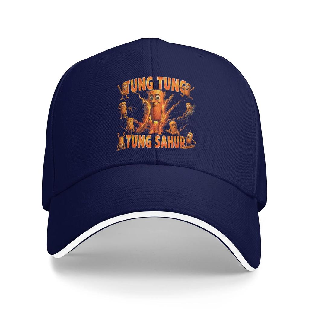 Funny Brainrot Meme Tung Tung Tung Sahur Casual Baseball Cap Outdoor Sport Trucker Hat Summer Sun Visor Unisex yk Snapback Cap