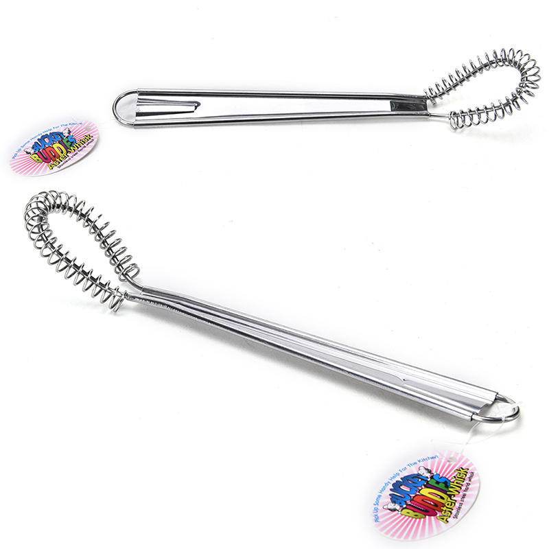 

2016 Cooking Tools Steel Egg Beater Mini Whisk Milk Frother Foamer Coffee Mixer Spring Sauce Blender Accessoire De Cuisine срібний