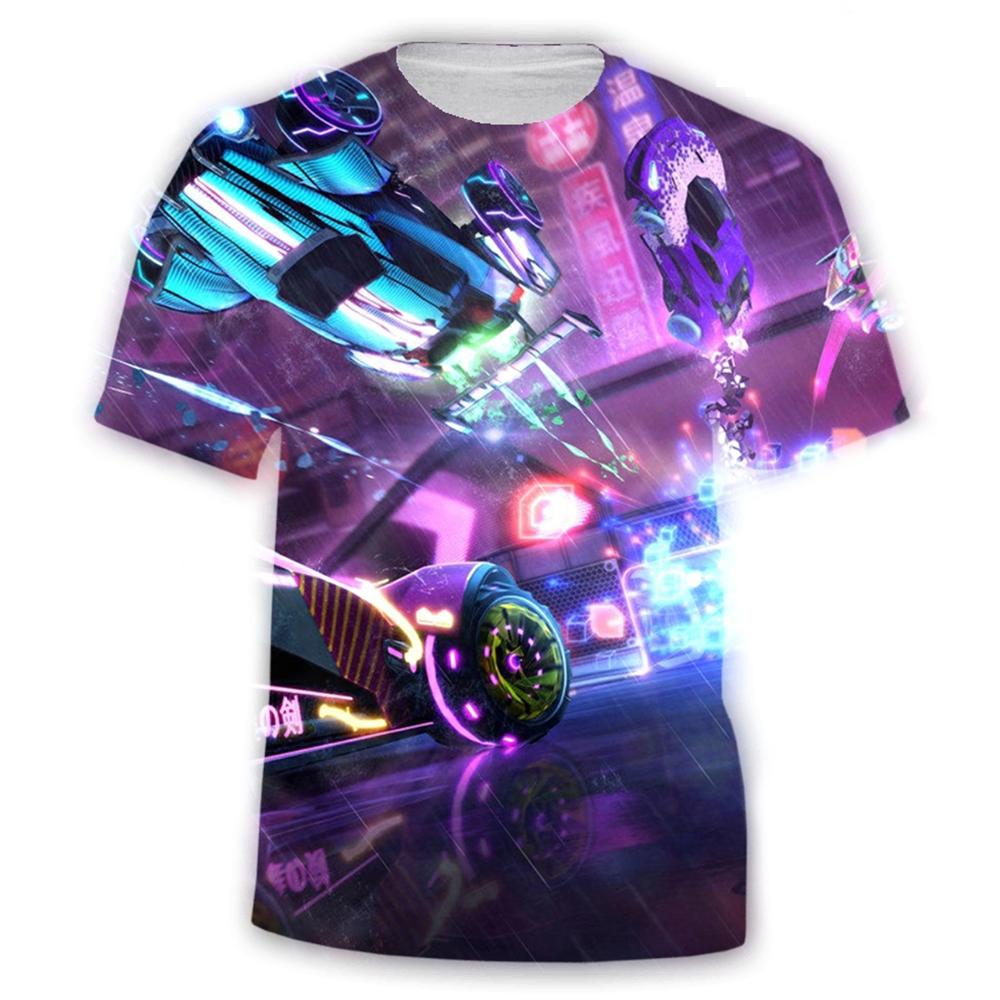 Kreativní design hry Rocket League, cool a módní tričko s neformální osobností