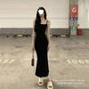 Sweet Spice Girl Sleeveless Halter Suspender Dress Women's Autumn Pure Desire Temperament Fish Tail Medium and Long Bottom Hip Wrap Skirt
