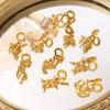 Summer Seaside Babes Wind Diamond-encrusted DIY Twelve Constellations Bikini Buckle Pendant Gold-plated Accessories