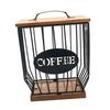 Coffee Pod Holder, Coffee Pod Basket Organizer Cup with Lid ,Metal Coffee