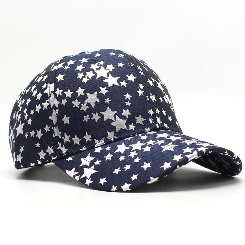 Hat Female Full Screen Star Print Baseball Cap Spring Spring Couple Outdoor Leisure Shade Cap Male