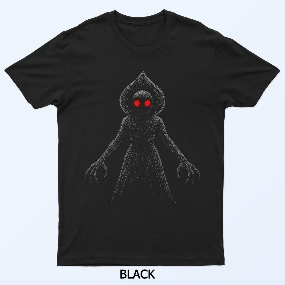 

Flatwoods Monster Red-Eyed Cryptid Horror T-Shirt 3XL