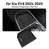 Center Console Lower Storage Box and Anti Scratch Cup Holder Liner for 2024 2026 KIA EV4 Interior Styling Accessories