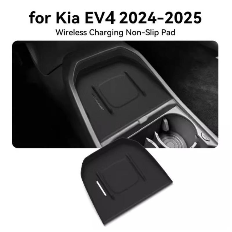 Center Console Lower Storage Box and Anti Scratch Cup Holder Liner for 2024 2026 KIA EV4 Interior Styling Accessories