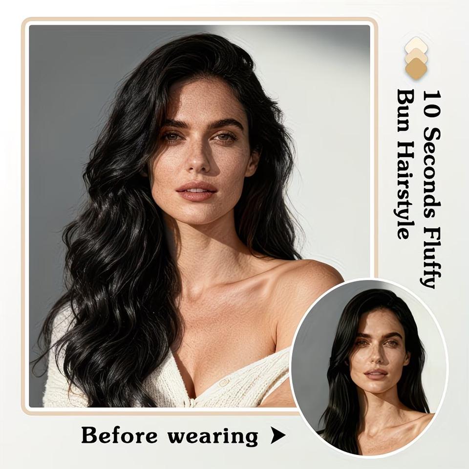 Parrucca Ondulata Sintetica per Donna per Creare un Volume Elevato sulla Sommità del Cranio e Aumentare il Volume dei Capelli Risolvere il Problema della Piattezza