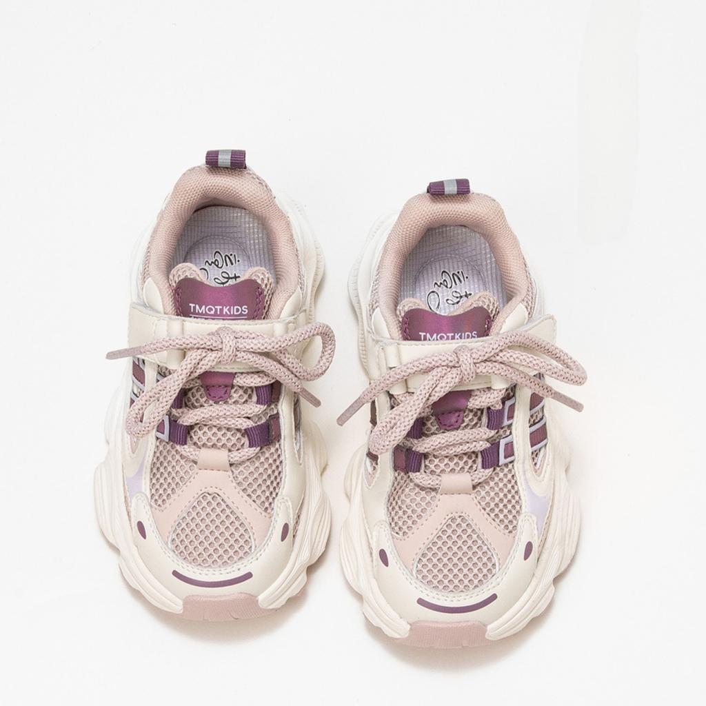 Jentes pustende sportssko Barnesko Tynne fritidssko Jenters lette pappa-sko