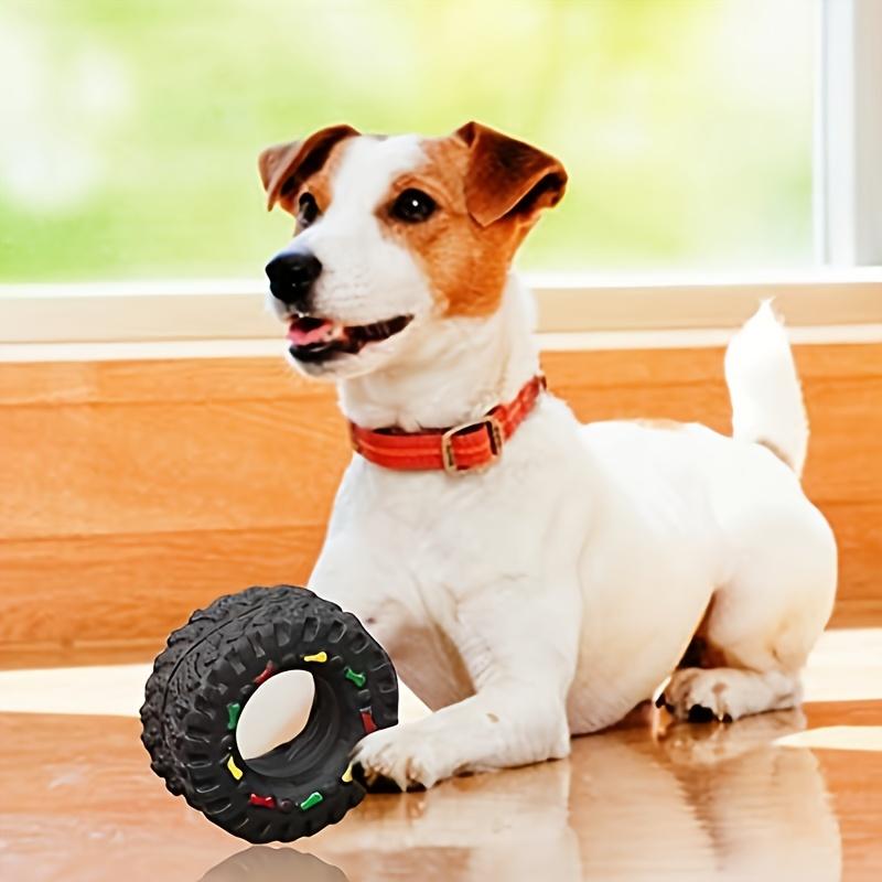 1pc Durable Dog Chew Wheel Toy - Chew-Resistant Design Interactive Sound Teeth Training Play Supplies, Suitable for Puppies