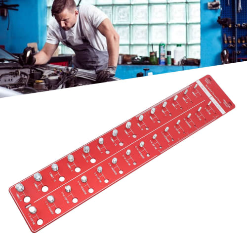 Thread Checker, High-Precision Nut and Thread Checker Gauge, Portable and Durable 10B21 Carbon Steel Bolt and Nut Identification Gauge for Machinery,