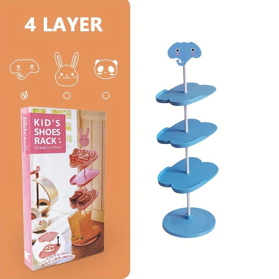4-ярусная милая мини-полка для обуви Многоярусная полка для хранения обуви Регулируемая конструкция Легкая сборка Компактная организация для хранения обуви для общежития спальни 4-layer 1638₽