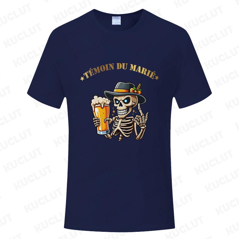 Französisches Herren Evg Future Groom Man T-Shirt Freund Single Abschied Junggesellenabschied T-Shirt Team Verheiratet Bräutigam Kurzarm T-Shirts