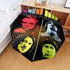 1PC Hot Chili Music Automatic Folding Umbrella 8-Rib Travel Umbrella with Auto Portable Case, Ideal Gift for Birthdays