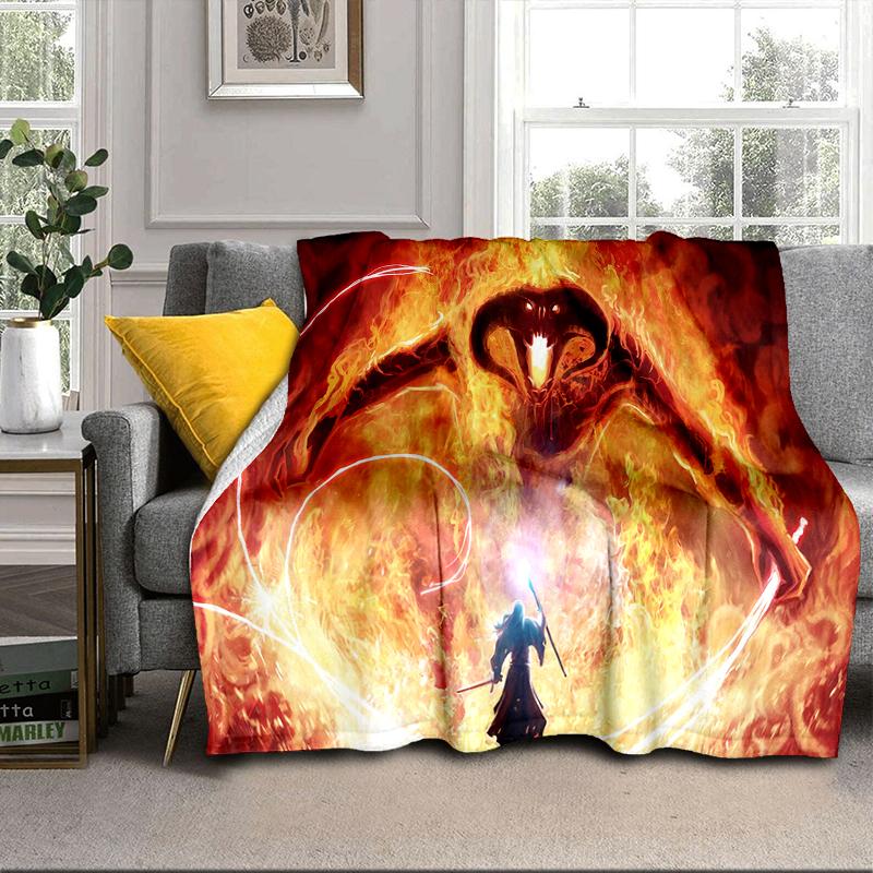 Middle-earth Map Adventure The Lord Blanket Flannel Blanket for Bed, Sofa, Camping, Hiking, Picnic Essentials, Gift for Family Fan Gifts
