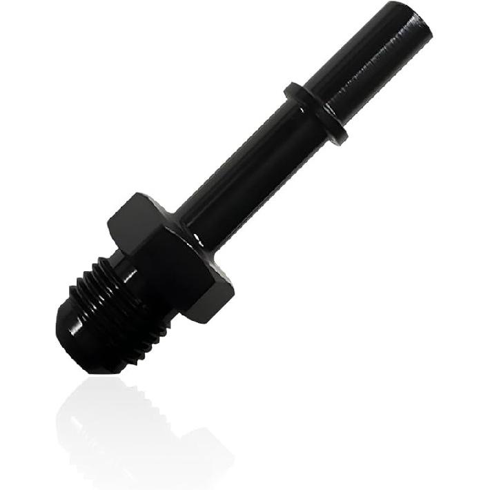 Fuel Line Fitting, 6AN Male to 3/8" SAE Quick Disconnect Male Push On EFI Fuel Hose Line Fitting Adapter, Straight Aluminum Sealed EFI Push Lock