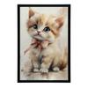 Cute Kitten With Pink Bow Cute Kitten With Pink Bow, 30X40 Cm, Unframed, Premium Canvas On Stretcher