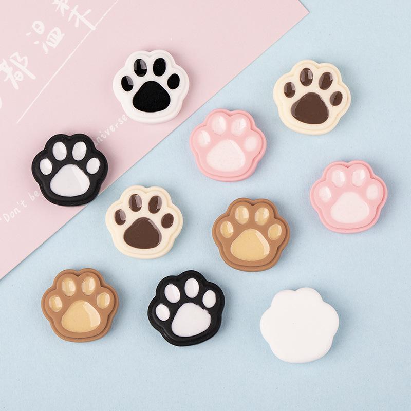 DIY Cartoon Cat Paw Resin Accessories: Phone Case, Stickers, Hair Supplies, Storage Box