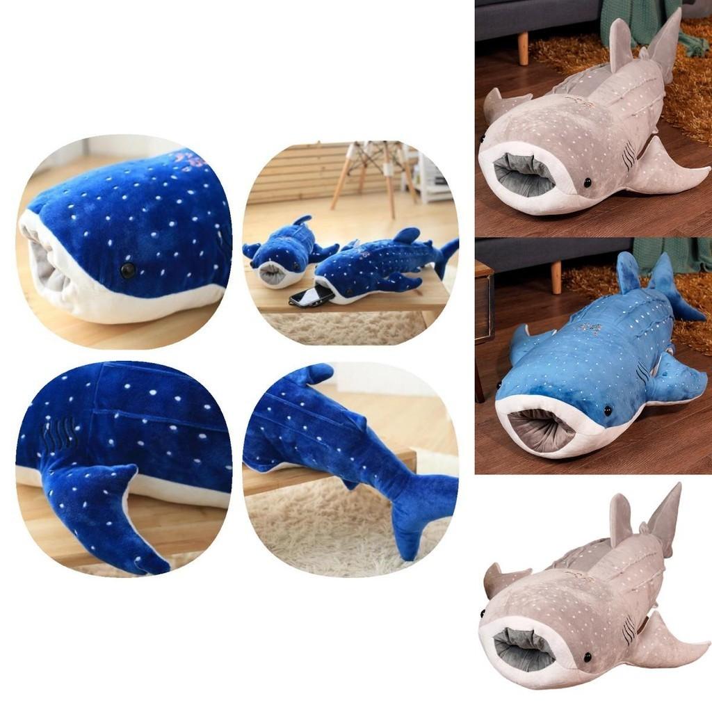 Super Soft Plush Whale Shark Toy Blue/gray/pink 55/75 Cm