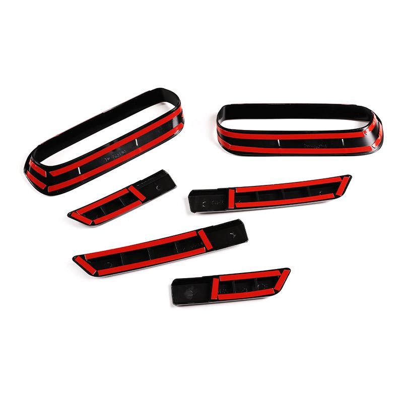 ABS Glossy Black For Land Rover Discovery Sport 2020 Car Styling Front Air Intake Grille Trim Car Exterior Accessories